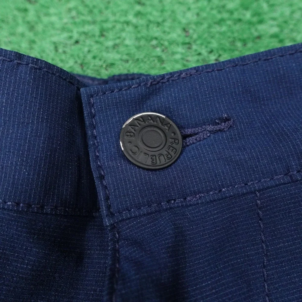 Banana Republic Shorts Mens 36 Blue Chino Elastic Microfiber Stretch 9‎ Inseam